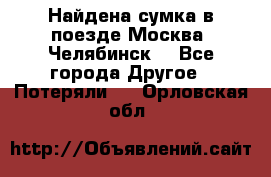 Найдена сумка в поезде Москва -Челябинск. - Все города Другое » Потеряли   . Орловская обл.